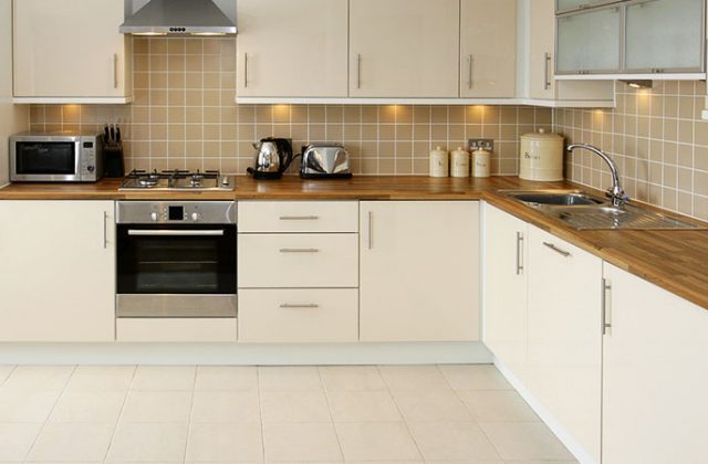 carrelage clair cuisine