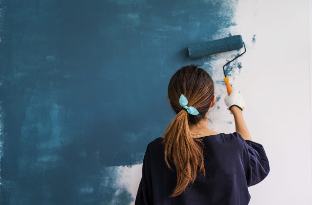 peinture en revêtement de murs