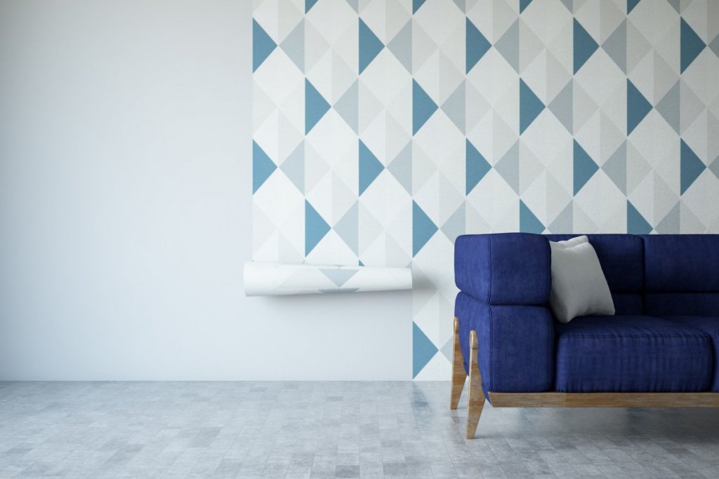 Papier peint bleu