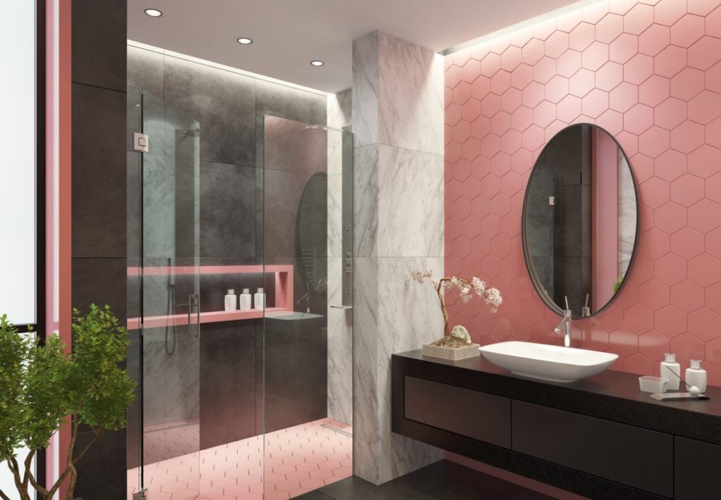 salle de bain chic romantique