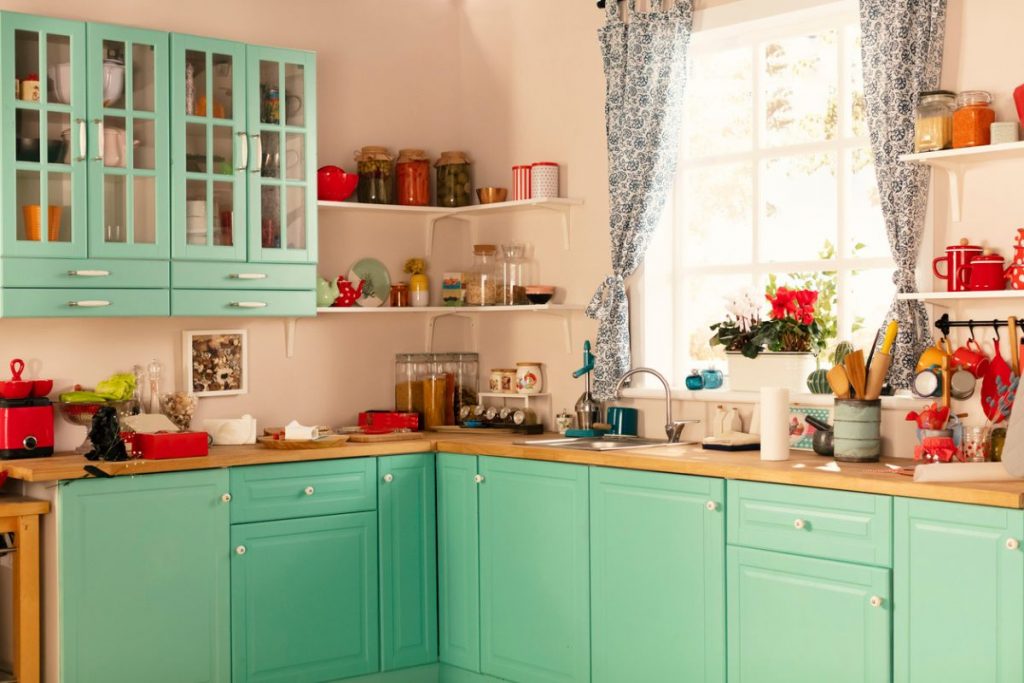 cuisine vintage verte