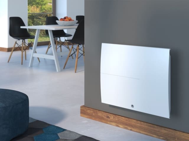 angle vue salon gris avec radiateur blanc
